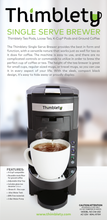 Load image into Gallery viewer, Coffee Machine- Thimblety Mini 4 in 1 Coffee Maker, Single Serve Coffee Maker for K-Cup Pods, Tea Bags, Loose Leaf Tea and Ground Coffee, Coffee Brewer Machine with 40 Oz Reservoir, Auto Shut-off
